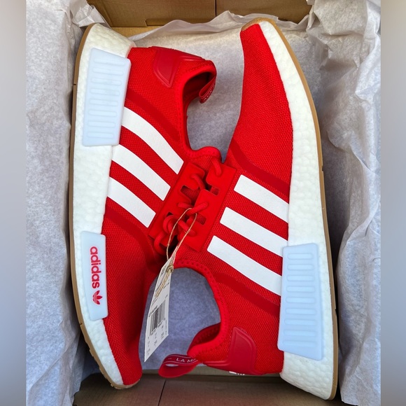 Adidas Men's NMD R1 Red Running Shoes 11.5 US Size NWB - Picture 4 of 11